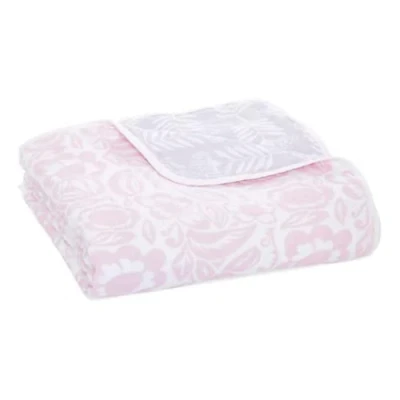 Image of aden + anais Essentials Dream Blanket, Muslin Baby Blankets for Girls &amp; Boys, Ideal Lightweight Newborn Nursery Crib Shower Registry Gift, Damsel Savoy