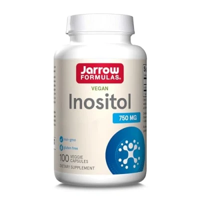 Image of Jarrow Formulas, Inositol, 750mg, High Dose, 100 Vegan Capsules, Lab Tested, Gluten Free, Vegetarian, Soy Non GMO