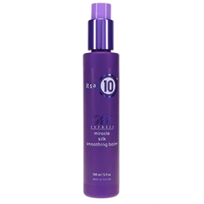 Image of It&#039;s a 10 Haircare Miracle Silk Express Smoothing Balm, Reduce Frizz, Lightweight, Silky Hair, Natural Ingredients, 148ml