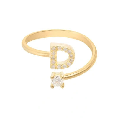 Image of Latelita Initial D Ring, Women&#039;s, Size: One Size, Yellow