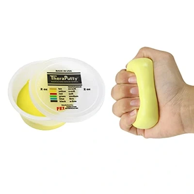 Image of Cando TheraPutty Therapeutic modelling clay 2 oz yellow (very light)