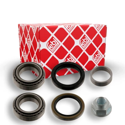 Image of 96285525, 96285525S1, 96316760 Wheel Bearing kit FEBI BILSTEIN 31453 Front Axle Left, Right with shaft seal 60mm Tapered Roller