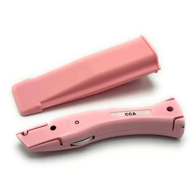 Image of CCA Pink Carpet Fitter Trimming Utility Knife with Holster for The Professional
