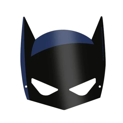 Image of Amscan 9915100 Batman Kids Birthday Party Paper Masks 8 Pack