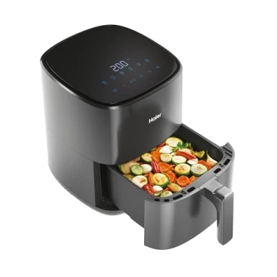 Image of Haier Air Fryer, I Master Series 5, 6 in 1 with Touch Display, Bake, Roast, Grill, Defrost &amp; Dehydrate, 5L Capacity, hOn App, Black [HAF5P]