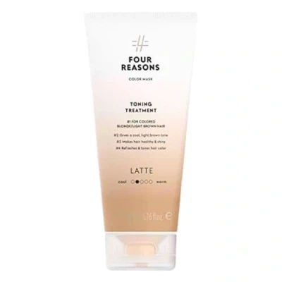 Image of FOUR REASONS Color Mask Latte (27 Colors) Toning Treatment, Depositing Conditioner, Tone &amp; Enhance Treated Hair Semi Permanent Dye, Vegan and Cruelty Free, 6.76 fl oz