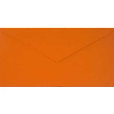 Image of Netuno 25 Long Orange Coloured envelopes DIN DL 110x220mm 4.33x8.66 inches 115gsm Sirio Color Arancio gummed Pointed Flap no Window for Wedding Invitations Christmas Greeting Cards Letters Halloween