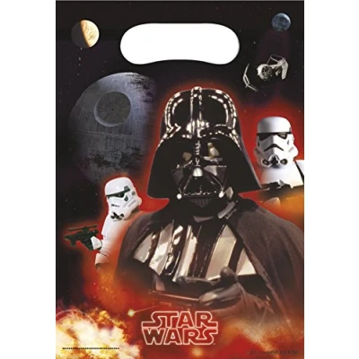 Image of Unique Party 71969 Heroes and Villains Star Wars Bags, Pack of 6