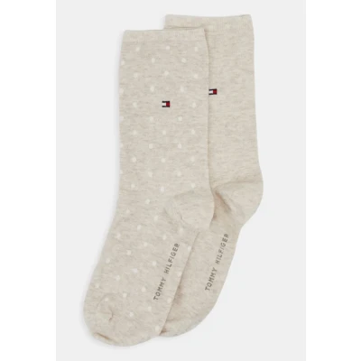 Image of Tommy Hilfiger Women SOCK 2PACK Socks, Women&#039;s, Size: 2.5 5, Light beige melange