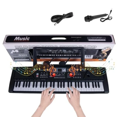Image of Blendra 61 Keys Keyboard Piano,Built In Speaker,Electric for Beignners with 16 Tones 10 Rhythms 6 Demos,Kids Piano Keyboard(MS6102)
