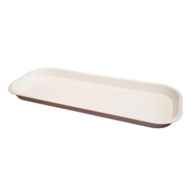 Image of Large Thin White Plastic Catering Tray KB6 (381mm L x 152mm W 22mm D)