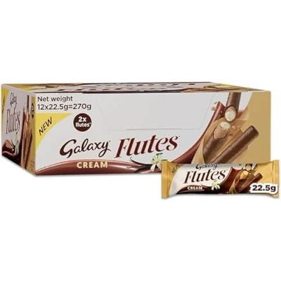 Image of Galaxy Cream Flutes, Chocolate Snack, 12 x 22.5g, 270g Total