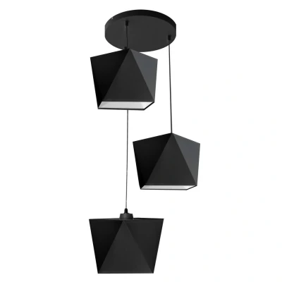 Image of Adamant Cluster Pendant Ceiling Light Black 35cm