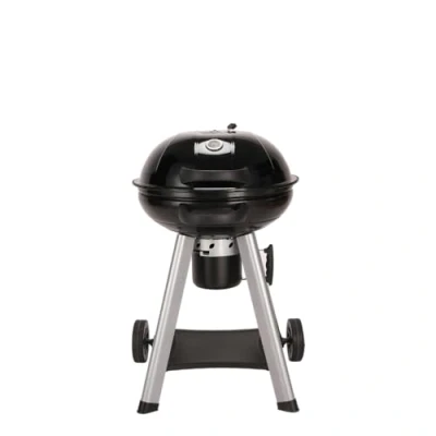 Image of CosmoGrill Kettle Charcoal Barbecue 54 cm, Freestanding Portable BBQ Grill with Adjustable Vents, Integrated Thermometer and Ash Catcher for Outdoor Home Garden Party Cooking (Kettle)