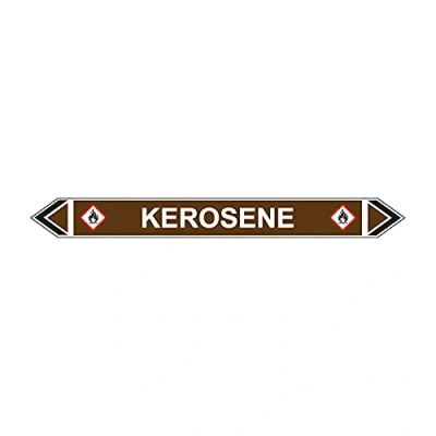 Image of Kerosene Pipeline Flow Marker, Pack of 5, Self Adhesive Polypropylene, 384mm x 40mm