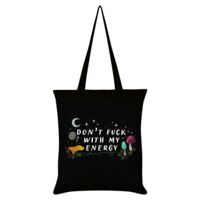 Image of Don&#039;t F*ck with My Energy Black Tote Bag