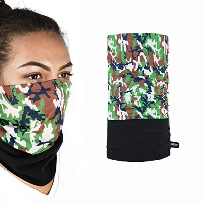 Image of Oxford Products Snug Green Camo Thermal Fleece Head and Neck Wear/Face Covering Base Layer