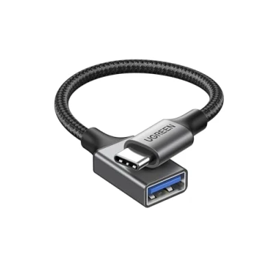 Image of UGREEN 10Gbps USB C to Adaptor Aluminum Adapter OTG Cable Type Male 3.2 Female Adapter, Compatible with iPhone 15 16 MacBook/iPad Air/Pro 2022 Galaxy S24 and More(Black)