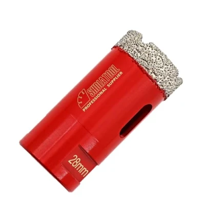 Image of SHDIATOOL Dry Diamond Drill Core Bit Diameter 28mm Vacuum Brazed Drilling Porcelain Tile Granite Marble