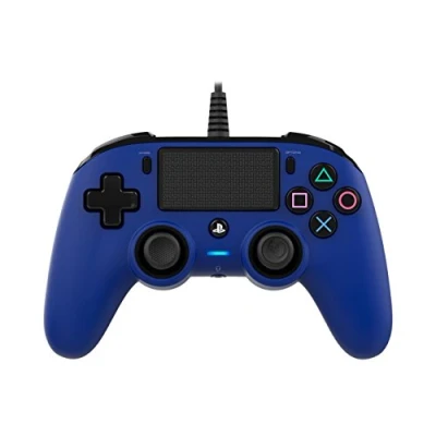Image of Nacon Wired Compact Controller, Black, (PS4OFCPADBLUE)