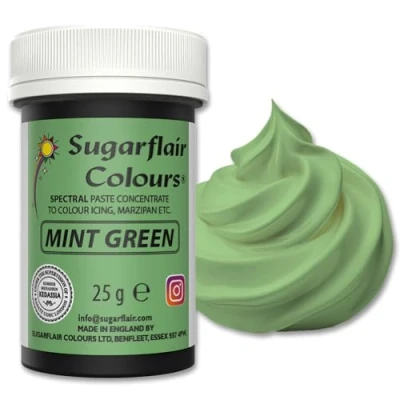 Image of Sugarflair Spectral Mint Green Food Colouring Paste, Highly Concentrated for Buttercream, Sugar Royal Icing, Cake Mixes and More! Vibrant Colour Dye 25g