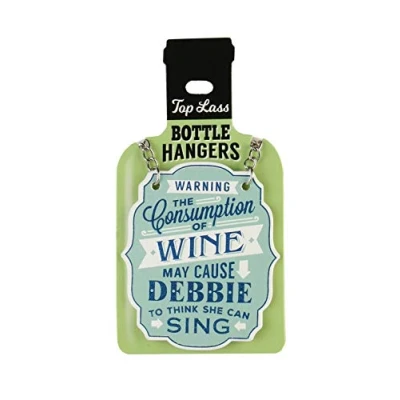 Image of H&amp;H Top Lass Bottle Hanger Decoration Novelty Gift Personalised to The Name of&quot;Debbie&quot;