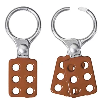 Image of Master Lock 417 Aluminum Lockout hasp, 38mm jaw Clearance, Red &amp; Silver, 12.2 cm x 4.4 1.3
