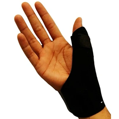 Image of Black Neoprene Adjustable Wrist Thumb Splint Support Carpel Bone Fracture Brace
