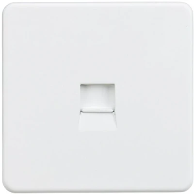 Image of Knightsbridge SF7300MW Screwless Telephone Master Socket Matt White