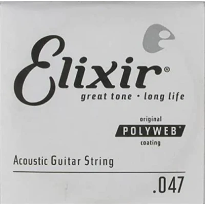 Image of Elixir Strings Acoustic Guitar String POLYWEB Coating .047