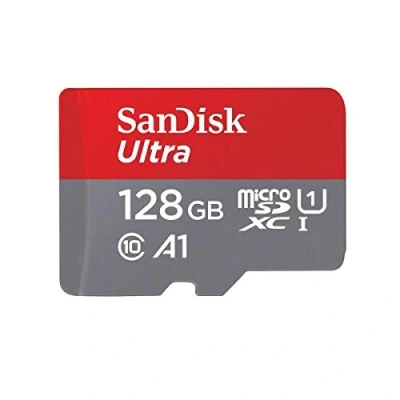 Image of SanDisk Ultra 128 GB microSDXC Memory Card + SD Adapter with A1 App Performance Up to 100 MB/s, Class 10, U1
