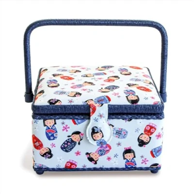 Image of Prym Sewing Basket, Cotton, lightblue, 230 x 140 mm
