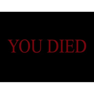 Image of Artery8 Quote You Died Souls Video Game Over Hard Unframed Wall Art Print Poster Home Decor Premium