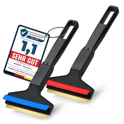 Image of L&amp;P A053 2 set of pieces ice scraper Murska 210mm brass 90mm from Finland