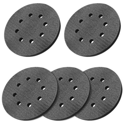 Image of SI FANG 125mm with 8 Holes Soft Sponge Interface Pad Foam Sanding Pads for 5 Inch Dust Free Random Orbital Sander, Impact Resistant Noise Reduction Cushion Hook and Loop Buffing (5Pcs)