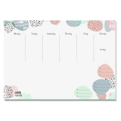 Image of SIGEL JS201 Paper desk pad, weekly planner, A3, multicolor, 30 sheets Jolie