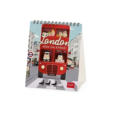 Image of Legami Table Calendar 2024, 12 Months and Annual Planner 2025, Space for Notes Notes, Number of the Week, Zodiac Signs International Holidays, Single Cellophaning, 12x14.5 cm