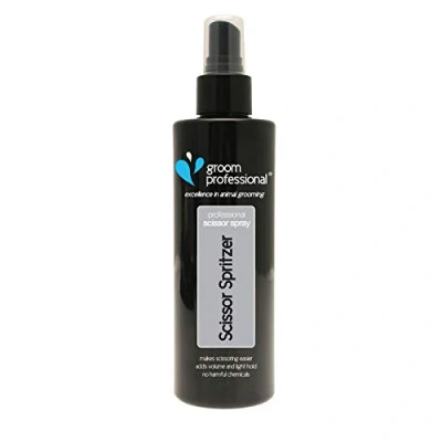 Image of GROOM PROFESSIONAL Scissor Spritzer Dog Spray Helps to Reduce Static in Coat Leaves the Hair Ready be Scissored &amp; Comb Easily Through Adds Volume Coat, 200ml