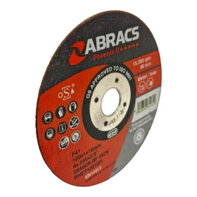 Image of Abracs Cut Off Wheels Extra Thin Metal and Stainless Steel Cutting Discs For Angle Grinders 100mm x 1.0 16mm (4&quot;) Single Disc