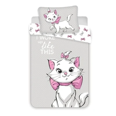 Image of Jerry fabrics Disney Cat Marie Aristocats Baby Bed Linen 100 x 135 cm
