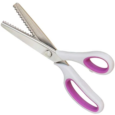 Image of Long Ying Soft Grip Right and Left Handed Pinking Shears,Pinking Shears for Fabric,Zigzag 5mm