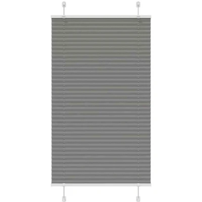 Image of vidaXL Pleated Blind Anthracite 80x150 cm Fabric Width 79.4 Polyester