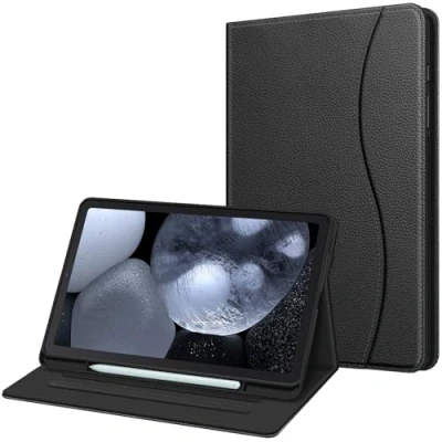 Image of FINTIE Case for Samsung Galaxy Tab S6 Lite 10.4 Inch 2024/2022/ 2020 with S Pen Holder, Multi Angle Viewing Soft TPU Back Cover Pocket Auto Wake/Sleep, Black
