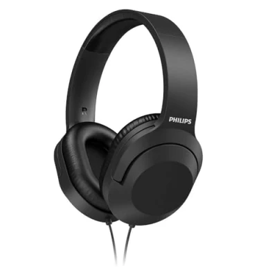 Image of PHILIPS Audio H2005BK/00 Over Ear Stereo Headphones Wired (2 m Cable, 40 mm Neodymium Drivers, Passive Noise Isolation, Adjustable Headband, Lightweight) Black