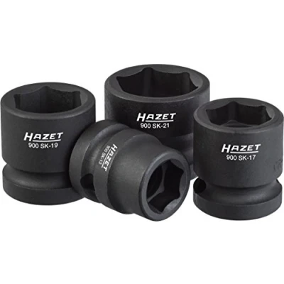 Image of HAZET 900SK/4 29 mm Hexagon Traction Profile Impact Socket Set Multi Colour