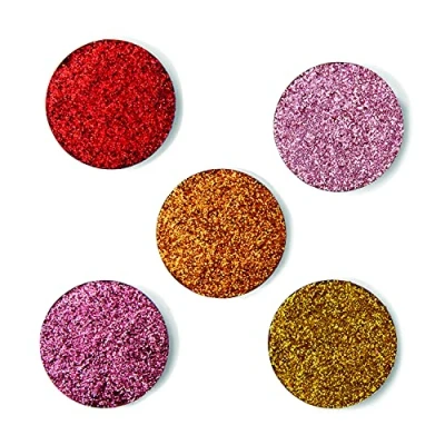 Image of Revolution Beauty London Pro, Refill, Glitter, Eyeshadow Pack, Glisten Here, 5x1.2g