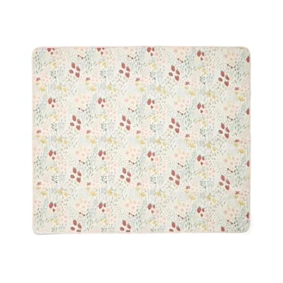 Image of Mamas &amp; Papas Splash Mat for Highchairs, Practical and Wipe Clean to Catch Dinner Time Spills, Fruit Garden