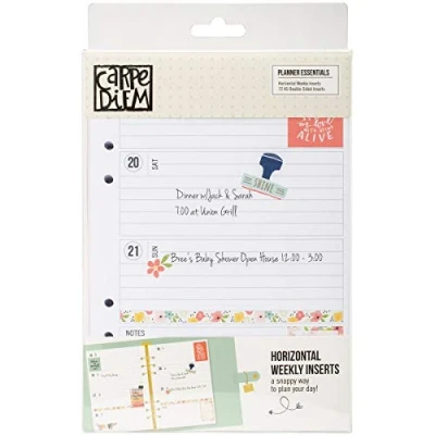 Image of Simple Stories 4947 Planner Essentials Double Sided Inserts, Multi Colour, Size A5, Pack of 72