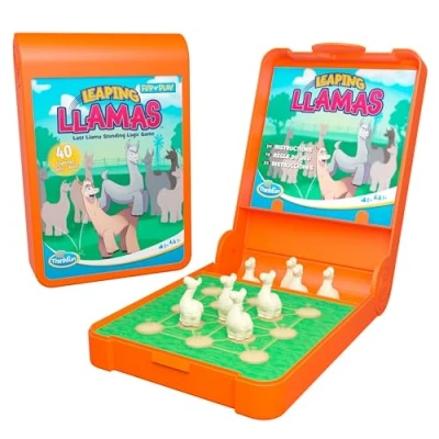 Image of ThinkFun Leaping Llamas Flip N&#039; Play Fun Quick Challenge Game for Adults and Kids Age 8 Years Up New 2024, [Tentative] Brown Or Gray