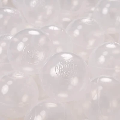 Image of KiddyMoon Soft Plastic Play Balls For Children 200 Balls/6Cm 2.36In Colourful Made In EU, Transparent
